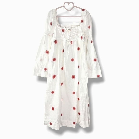 NWOT Free People Emory Embroidered Midi Dress $168  Small - Picture 6 of 9